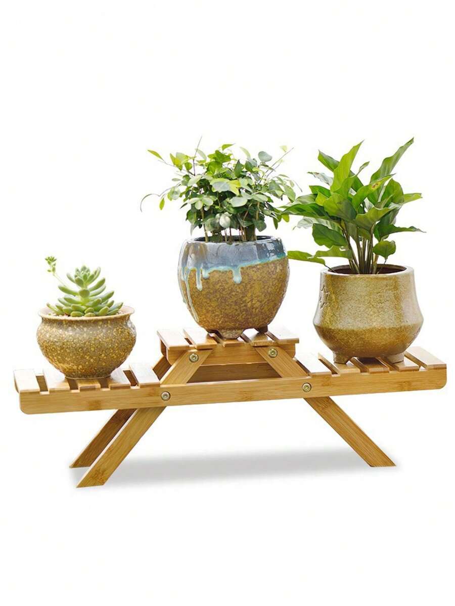 Giá để hoa nhỏ để bàn, bệ cửa sổ nhiều lớp, giá để chậu cây mini, kho và lưu trữ trong nhà, giá treo chậu hoa từ sàn đến trần phòng khách, 1 cái - Màu vàng - Xem 1