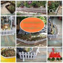 50*30 cm Hàng rào ván nông thôn đẹp Hàng rào nhựa PVC ngoài trời cho làng, Vườn nhà, Sân trường, Bãi cỏ, Rào chắn - Chiều dài 50* Chiều rộng 30 - Xem 5