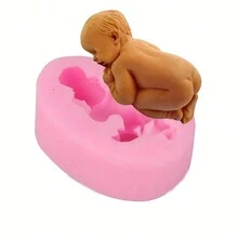 1pc DIY Sleeping Baby Silicone Mold Resin Casting Mold - Pink - View 3