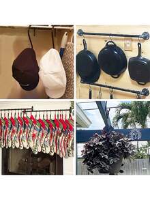 Heavy Duty S Hook, Multi-Functional Metal Hanging Hook - Black - View 10