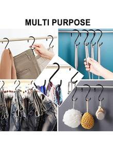 Heavy Duty S Hook, Multi-Functional Metal Hanging Hook - Black - View 11