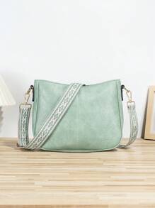 Bolso de cubo de estilo retro para mujer, bolso cruzado de correa de estilo retro, bolso hobo con correa de guitarra y gruesas correas de bolso bordadas para mujer - ¡perfecto para bolsos cruzados, bolsas de gimnasio, bolsos tote y talla grande!
