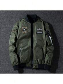 双面穿军用户外男士飞行夹克，适合户外活动、旅行、徒步，可作礼物