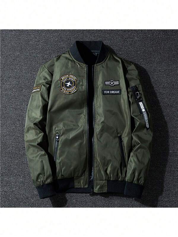 Jaqueta de voo masculina reversível, à prova de vento, à prova d'água e militar, adequada para atividades ao ar livre, viagens, caminhadas, presente