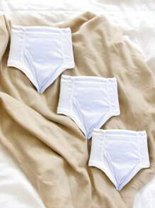 Paquete de 3 trusas Calzoncillo de Algodon Para Niños - Blanco - Ver 1