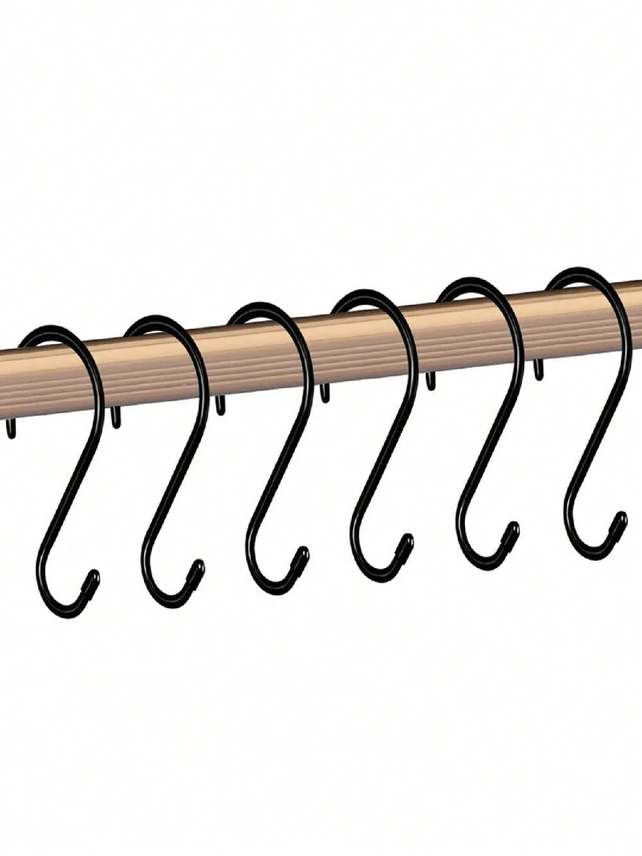 Heavy Duty S Hook, Multi-Functional Metal Hanging Hook - Black - View 1