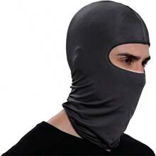 3 Stücke Herren/Damen Ski Maske Balaclava Vollgesichtsmaske, Sommer kühle Nackenmaske, UV-Schutz Motorrad Ski Schal, winddichte Balaclava Sonnenschutz atmungsaktive Gesichtsmaske feuchte Tücher, UV-Schutz Ski Schal, geeignet für Männer und Frauen zum Rollenspiel, Outdoor Reiten, Motorrad, Fahrrad, Skateboarden, Wandern - 3 Stück schwarz - Übersicht 3