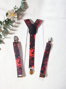 Elastische Hosenträger, personalisierte bedruckte verstellbare Hosenträger, Hosen-Hosenträger Halloween Valentinstag Halloween Accessoires, Halloween Kostüme geeignet für Herbst und Winter Herbst-Winter Accessoires Halloween Kostüm, geeignet für Teenager, Jugendliche, Herren, Lässig, Outdoor, Sport, Urlaub, Abschlussgeschenke, Geburtstag, Alltagskleidung