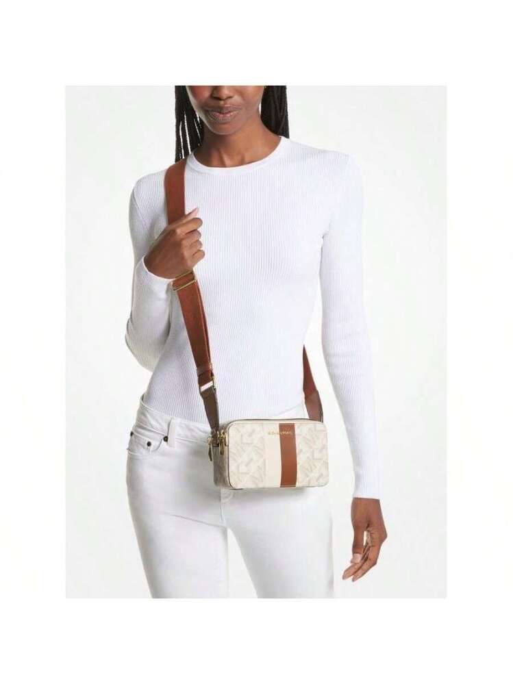 Michael Kors | Jet Set Small Empire Signature Logo Stripe Double