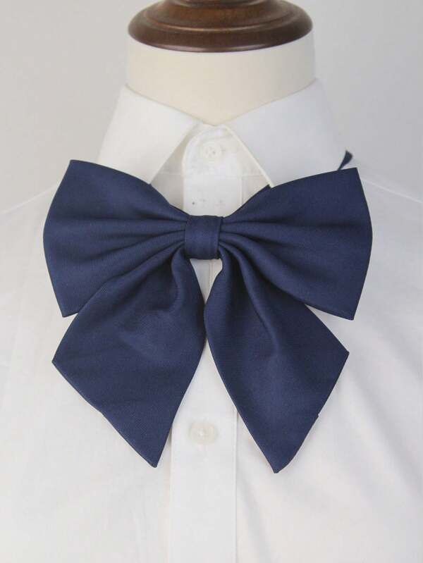 Handmade Solid Polyester JK Button Interface Women's College Style Large Size Bow Tie, Suitable For School Uniform JK Uniform, Daily Wear, Festivals, Etc. Valentine's Day Valentines