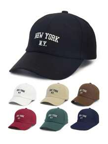 1pc Unisex New York Letter Embroidered Fashion Baseball Cap Outdoor Sports Visor
