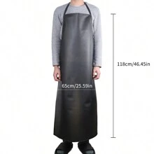 Pvc Waterproof Oil Proof Plastic Apron Apron Keeping It Clean And Dry While Washing Dishes Kitchen Cooking Laboratory Work Butcher Dog Grooming Cleaning Fish Neutral Water Cleaning Black Light Translucent,Kitchen,Bathroom,Home,Household Supplies - Black Translucent - View 2