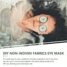 50 片保湿舒缓一次性眼膜纸，黄瓜图案，可湿用，黄瓜印花眼膜贴，DIY 水疗眼部护理眼罩，无精华液 - 彩色 - 查看 5