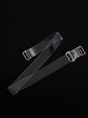 2pairs Heart-Ring Detail Transparent Shoulder Strap Body Care For Travel, Sport, Outdoor, Back To School Supplies Summer Cooling,Beach,Travel