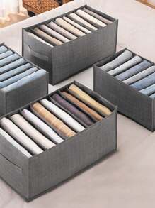 1/3/6pcs,Collapsible Clothing Storage Box, Household Fabric Storage Frame Wardrobe Organizer Decorations Decor Festival Decor Room Decor Home Decor Decor Bedroom Decor