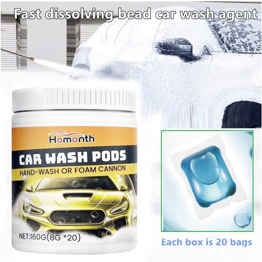 Concentrated Car Wash Beads, Foam, Super Stain Removal, Car, Home Dual-Use Car Wash Liquid, - 205g - View 1