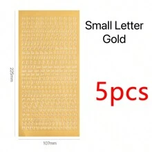 1pc Gold Foil English Letter Scrapbooking Sticker, INS Style Waterproof DIY Journal Material Scrapbook Decoration Stickers Suitable For Various Scenes Like DIY, Books, Etc., Stickers, Wall Decal, Vinyl Decal For Home Decorations, Spring Decoration Items Refresh Your Home, Rama Decoration Stickers