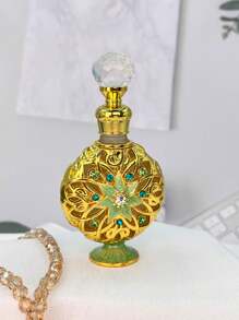 10ml Frasco de Perfume de Cristal Decorativo Vintage de Vasos de Flores de Pedras Preciosas, Frasco Dispensador de Óleo Essencial Essential, Festival de Viagem de Feriado (Sem Perfume, Apenas Frasco Vazio) - Multicolorido - Visão 7