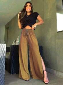 Women Pants - Café integral - Ver 2