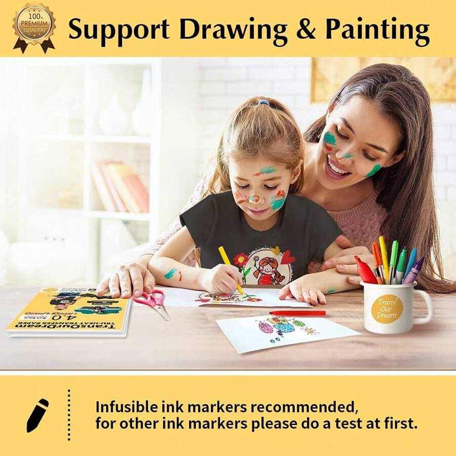 5 Sheets A4 Heat Transfer Paper For Dark & Light T Shirts 8.3x11.7