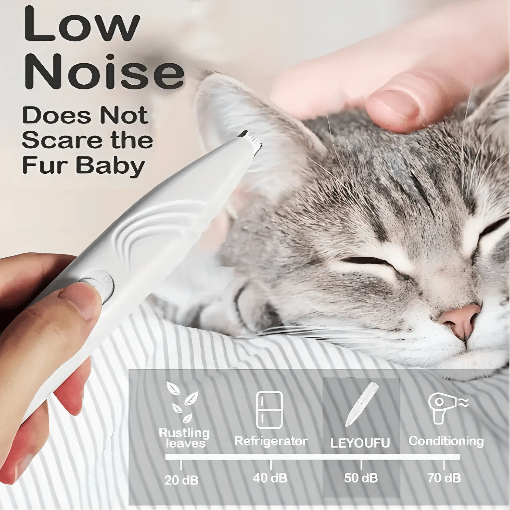 1 Pet Hair Clipper Without Battery Electric Push Clipper Suitable For