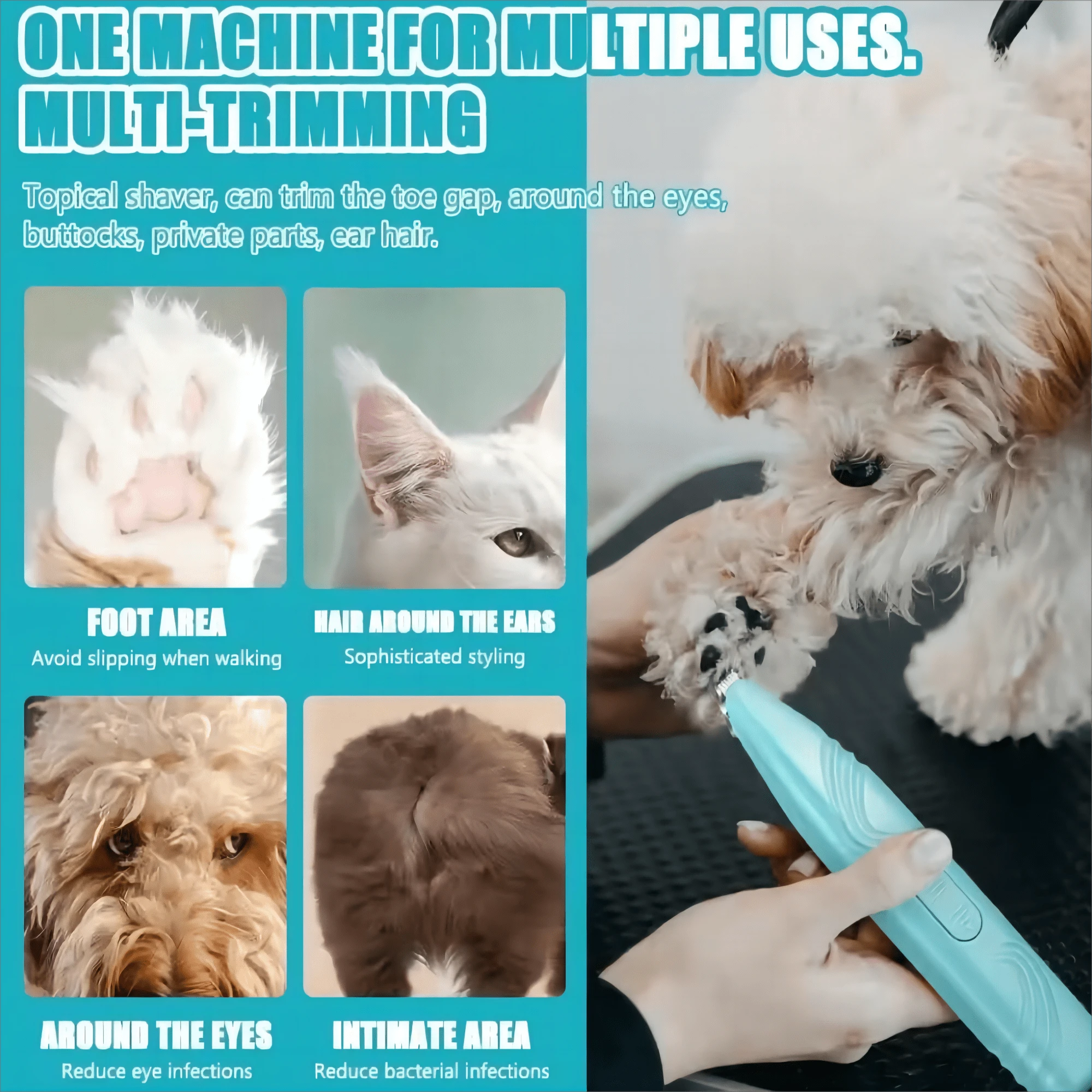 1 Pet Hair Clipper Without Battery Electric Push Clipper Suitable For