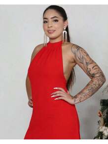 Women Dresses - Red - View 2