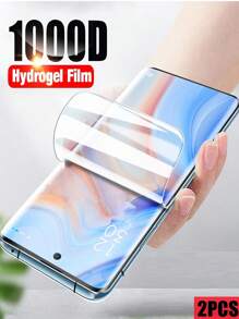 2Pcs HD Full Coverage Soft Hydrogel Film Scratch Proof Screen Protector Film Without Bubble Compatible With Huawei/Honor Explosion Proof And Scratch Resistant Non Glass Waterproof Shockproof Anti-Fall Anti-Fall Anti-Fingerprint - Clear - View 2