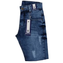 Young Boys Jeans - 中等水洗藍 - 查看 4