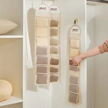 1 pieza organizador de las ligas y accesorios para el cabello para puerta con bolsillos para ropa interior y calcetines de niñas, organizadores para maquillaje organizador belleza caja almacenamiento comestica caja maquillaje - Blanco - Ver 6