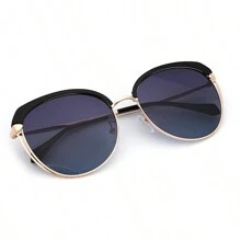Gafas de moda con forma de ojo de gato y cara redonda, estilo coreano, para mujeres - Multicolor - Ver 12