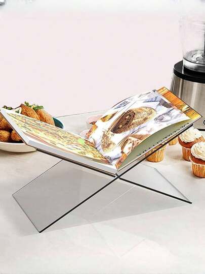 Acrylic Creative Desktop Book/Album/Magazine Display Stand With X-Shaped Book Holder