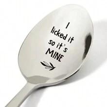 1pc I Licked It So It's Mine/ Funny Boyfriend Gift/ Engraved Spoon/ Anniversary Gift/ Gift For Girlfriend/ Dessert Spoon School Supplies Back To School