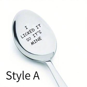 1pc I Licked It So It's Mine/ Funny Boyfriend Gift/ Engraved Spoon/ Anniversary Gift/ Gift For Girlfriend/ Dessert Spoon School Supplies Back To School