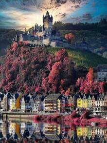 20x20cm 方形鑽石畫套裝 - 活動DIY 5D體驗，閃閃發光的全光鑽繡，藝術十字繡牆飾，完美獨特驚喜禮物 - 彩色 - 查看 9