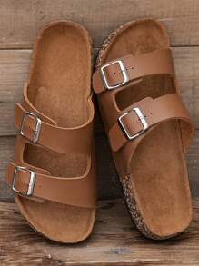 Modische Herren Anti-Rutsch-Sandalen mit doppeltem Verschluss, geeignet für Innen-und Außengebrauch