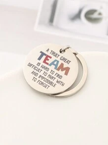 1 Stück inspirierender Schlüsselanhänger aus Edelstahl mit der Aufschrift "Ein wahrhaft tolles Team" - perfektes Geschenk für Kollegen, Freunde und Teamkollegen, Auto-Zubehör, Taschenanhänger