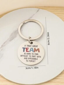 1 Stück inspirierender Schlüsselanhänger aus Edelstahl mit der Aufschrift "Ein wahrhaft tolles Team" - perfektes Geschenk für Kollegen, Freunde und Teamkollegen, Auto-Zubehör, Taschenanhänger