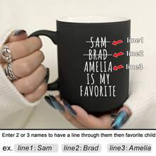 1 stuk gepersonaliseerde grappige favoriete kindmok, kerstcadeau voor moeder, favoriete zoon, favoriete dochter, gepersonaliseerde moedermok, moedercadeau, Moederdagcadeau