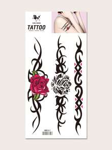 KING HORSE 1 pieza de sticker/temporal tatuaje impermeable con diseño de flor totem, diseñado para colocar en brazos y muñecas en la vida diaria,tatuajes maquina para tatuar tatuajes falsos - Multicolor - Ver 2