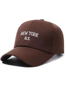 1pc Unisex New York Letter Embroidered Fashion Baseball Cap Outdoor Sports Visor