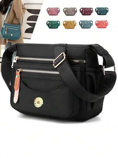 1PC ( 10.23in*8.26in*4.33in)Leather Bag, Makeup Bag, School Backpack, School Backpack, School Backpack, Diagonal Shoulder Bag, Vagrant Bag, Crescent Moon Bag, Wallet, Anime Keychain, Camera, Makeup Bag, Gift, Vintage Friend, Holiday Beach Bag, Satchel, Gift Bag,Black Bag,Embroidery, Christmas Gift Bag, Sports Bag, Teacher Gift, Charging Bag, Cow Pattern Handbag, Transparent Bag, Cheap Women's Leather Bag!Casual Solid Color Hobo Bag, All-Match Zipper Shoulder Bag, Women's Versatile Bag For Work,Anti Splash Nylon Fabric Is Dirt Resistant And Wear-Resistant, With Multiple Pockets And Large Capacity For Women's Diagonal Shoulder Bags!