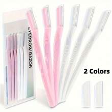6 Count-Dermaplaning Tool For Face, Eyebrow Razor Face Razors For Women, Multipurpose Dermaplane Razor With Precision Cover, Eyebrow Trimmer, Facial Hair Removal For Women - Multicolor - View 14