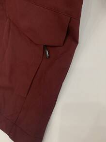 Chaqueta deportiva de mujer, chaqueta cortavientos para exteriores, cortavientos casual - Burdeos - Ver 4