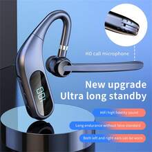KJ12 Wireless Bluetooth Earphone, Ear-Hook Style, Business Headset With 5.0 Display Screen For Battery Level - Black - View 2