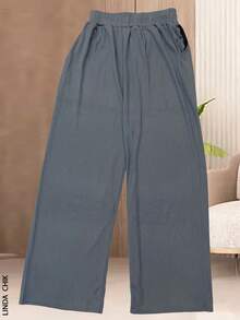Pantalones de dama holgados - Gris - Ver 2