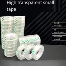 10入組透明文具膠帶，為辦公室和學生提供藝術手工膠帶（附註：膠帶內部隨機圖案） - 透明色 - 查看 4