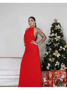 Women Dresses - Red - View 1
