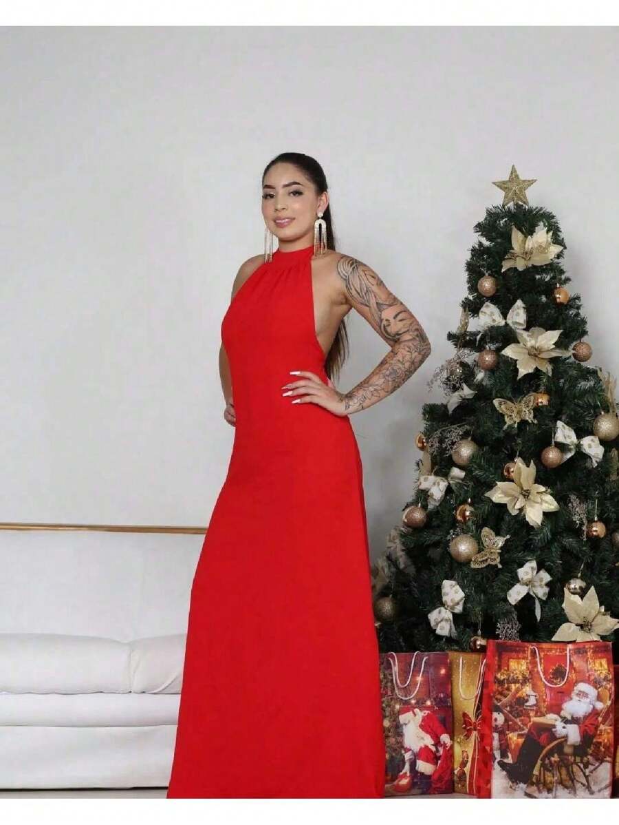Women Dresses - Red - View 1