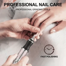 电动指甲打磨机 12 位打磨套装，多功能美甲钻，USB 充电式 - 适用于厚指甲，专业 4 速电动指甲锉，指甲抛光，角质层护理，指甲塑形工具，女士礼物，优质产品 - 白色 - 查看 4